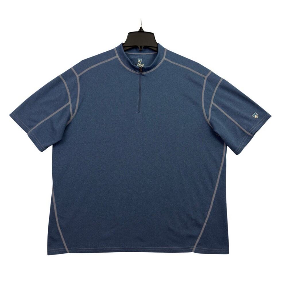 Kuhl Revel Performance Fleece Shirt Mens XL Blue Quarter Zip